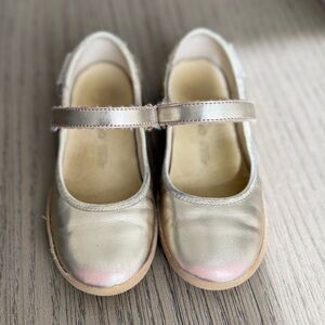Naturino Frollik Gold Glitter Mary Jane Shoes Flats 28 11.5 leather toddler girl